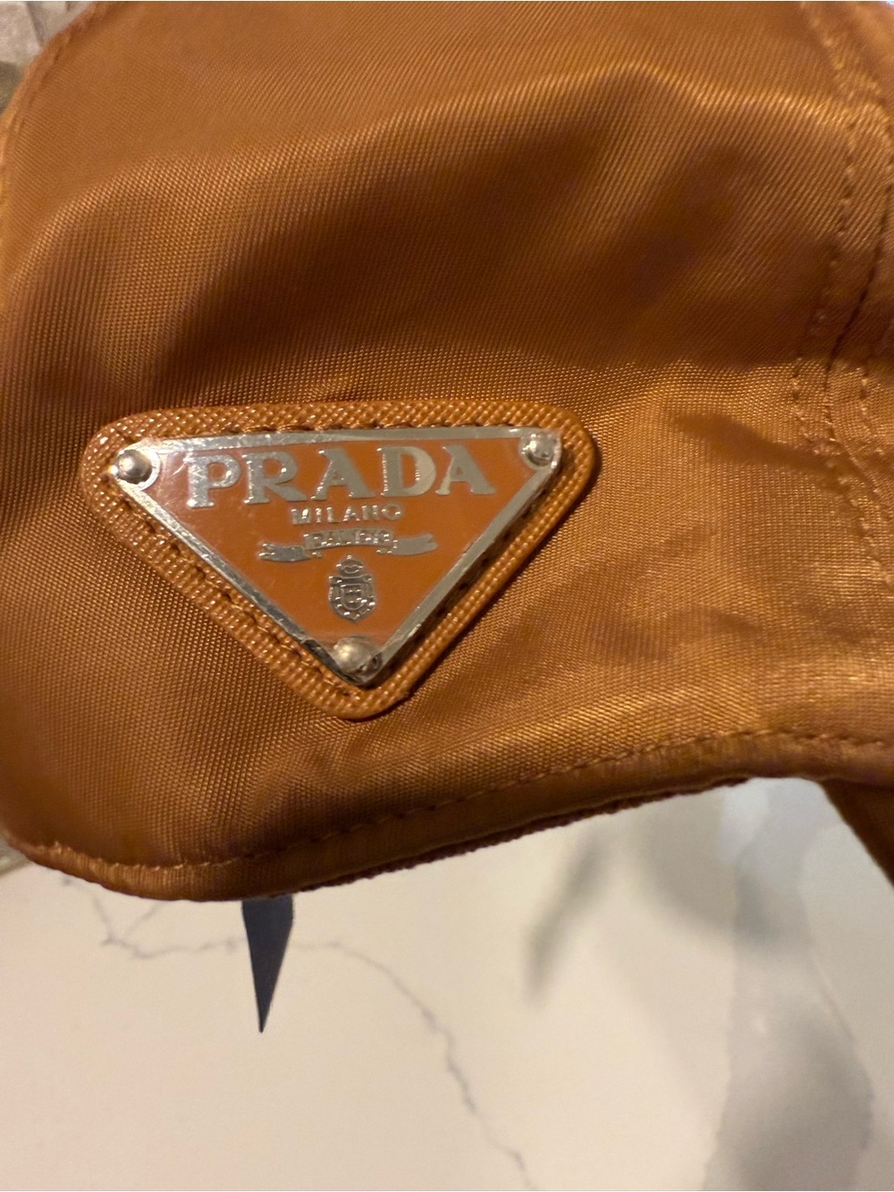 Prada Tan re Nylon Baseball Cap with Triangle Logo - Picture 3 of 7